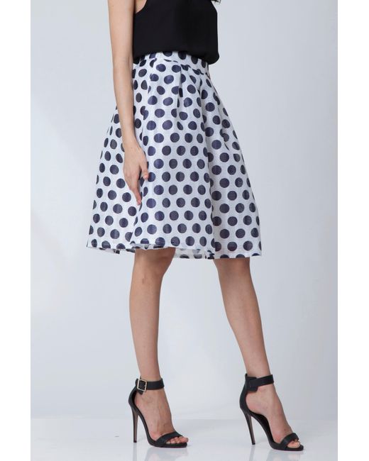 Cutie London Black Polka Dot Box Pleat Skirt
