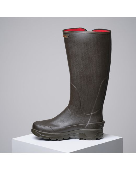 Solognac Brown Decathlon Warm Neoprene Rubber Boots With Zip 540