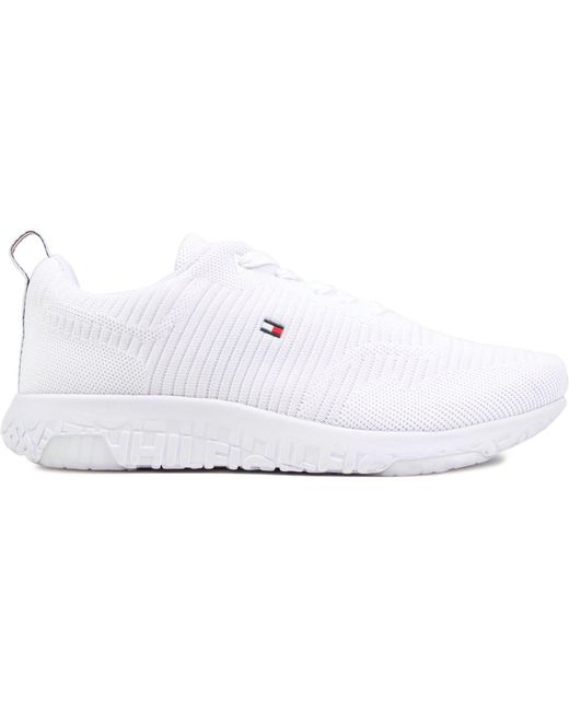 Tommy Hilfiger White Corporate Knit Trainers for men