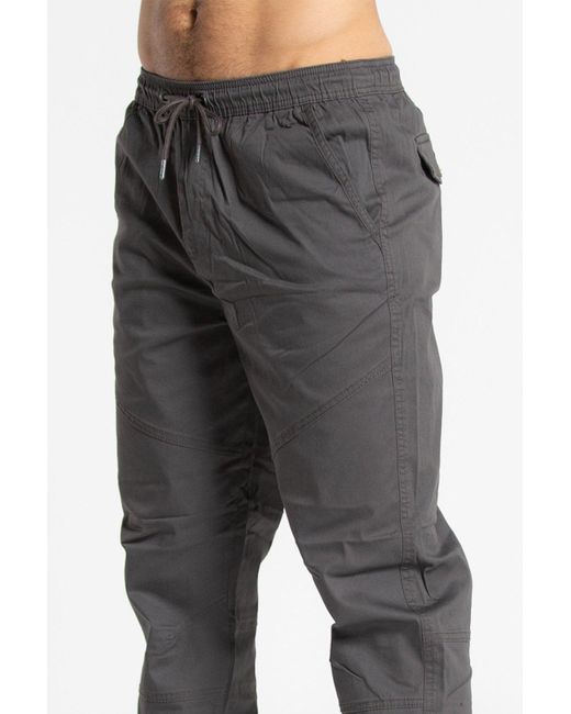 Tokyo Laundry Gray Cotton Cuffed Trouser for men