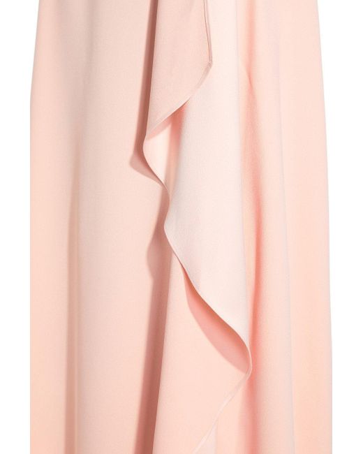 Adrianna Papell Pink Crepe Cascade Long Skirt