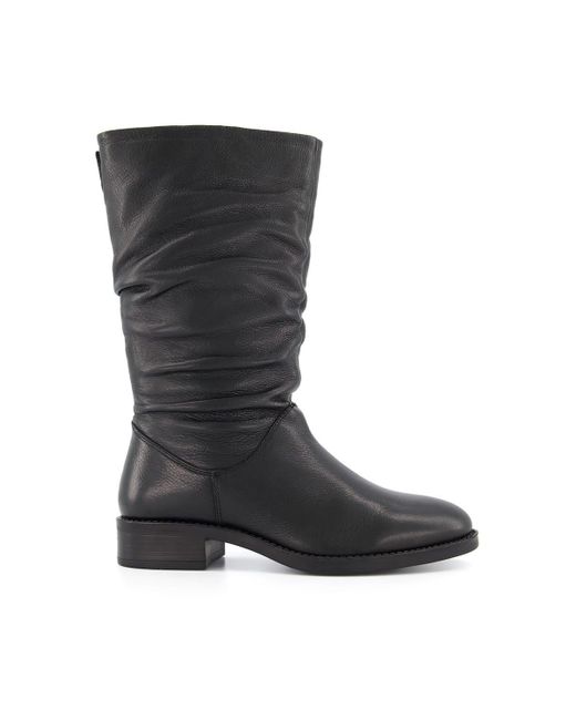 Dune Black 'tyling' Leather Calf Boots