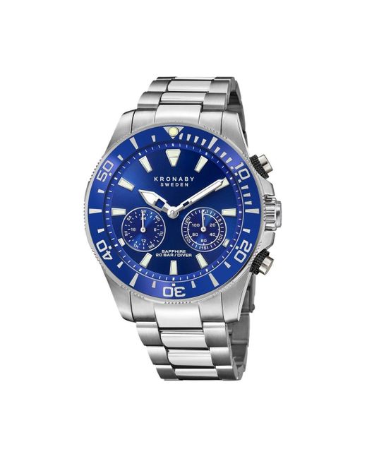 Kronaby Blue Diver Stainless Steel Analogue Quartz Hybrid Watch - S3778/1 for men