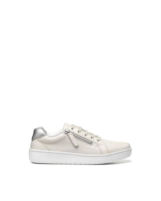 Hotter White 'catch' Leather Deck Shoes