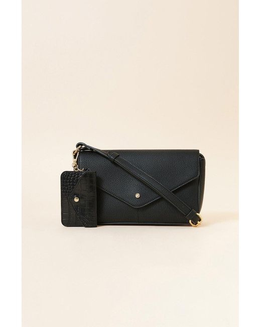 Accessorize Black Envelope Charm Cross-body Bag