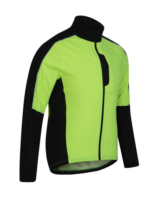 Mountain Warehouse Green Fahren Waterproof Cycling Jacket Reflective Coat for men