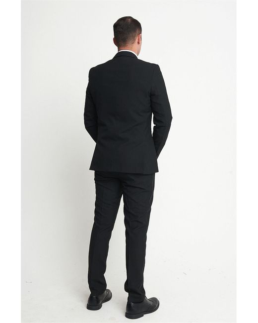 Harry Brown London Black Oliver Three Piece Slim Fit Dinner Suit for men