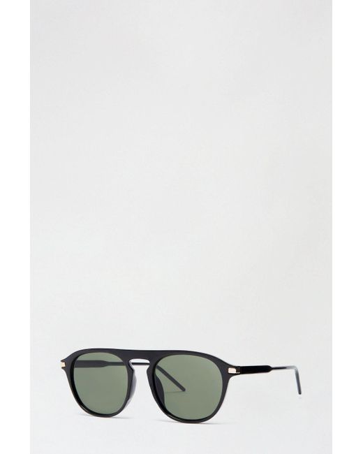 Burton White Black Aviator Smoke Lens Sunglasses for men