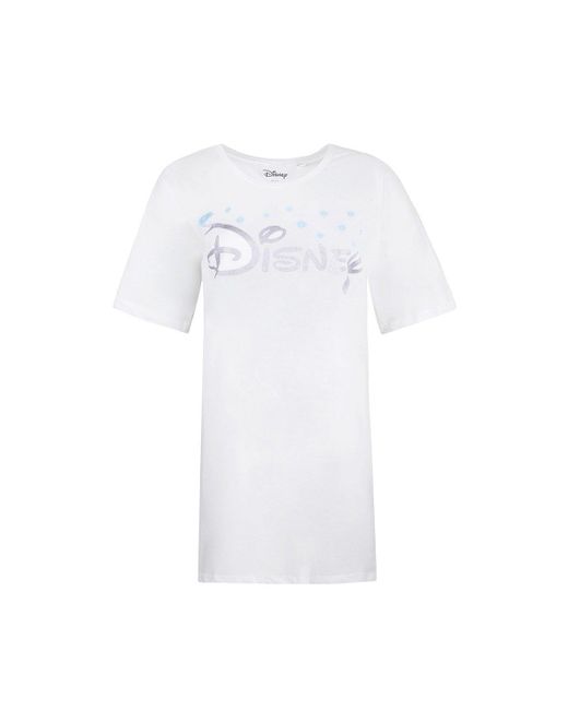 Disney White Logo Cotton Sleep T-shirt