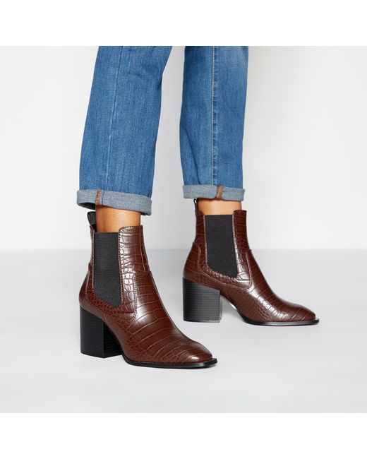 faith block heel boots