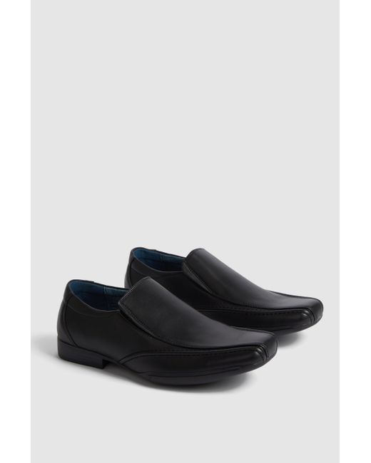 DEBENHAMS Black Tramline Formal Slip On Shoes for men