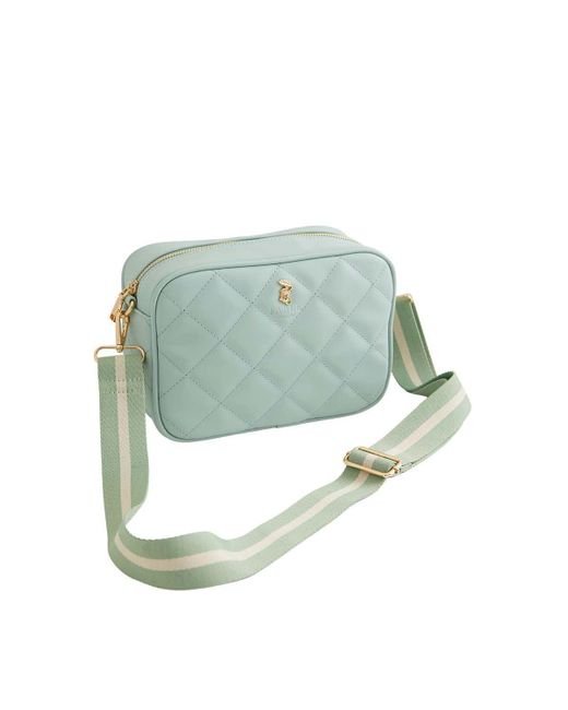 Fable England Blue Soft Sage Quilted Camera Bag