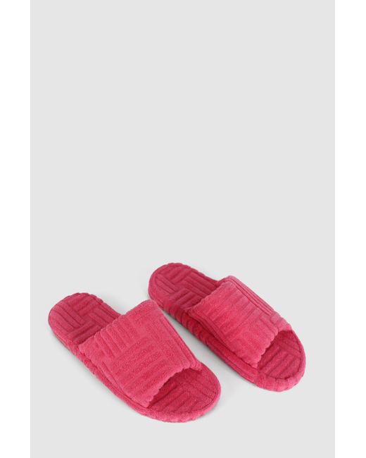 DEBENHAMS Pink Textured Slippers