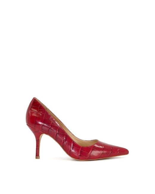 Dune Red 'bold' Leather Court Shoes
