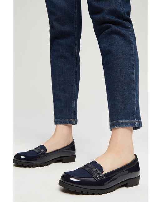 Dorothy Perkins Blue Navy Livia Cleated Sole Loafer