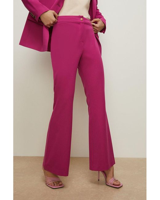Oasis Pink Smart Tailored Straight Leg Trouser