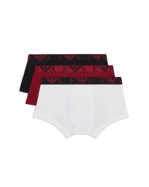 Emporio Armani Red 3 Pack Trunk for men