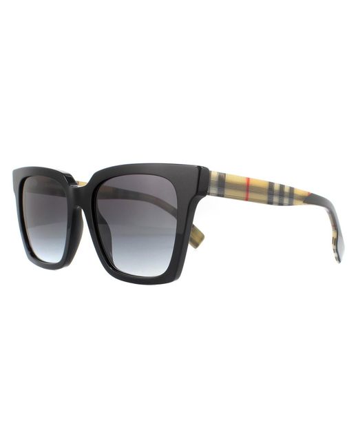 Burberry Square Black Grey Gradient Be4335 Sunglasses