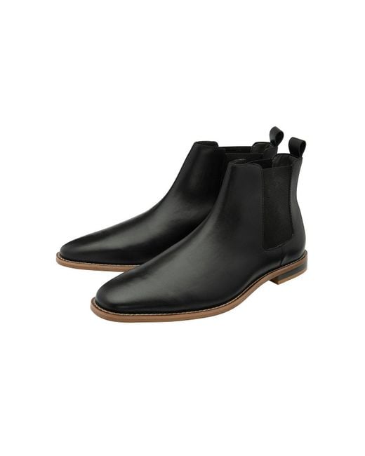 Frank Wright Black 'armstrong' Leather Chelsea Boot for men