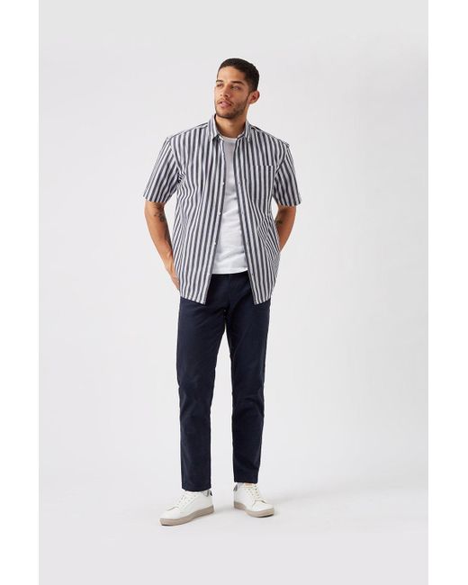 Burton Oversized Black And White Stripe Shirt for men