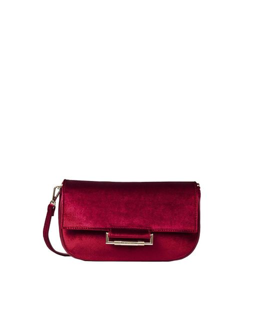 Fiorelli Red Nova Velvet Crossbody Bag