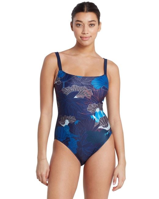 Zoggs Lotus Adjustable Classicback Swimsuit - Navy/blue