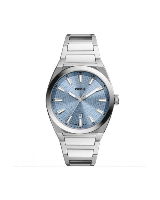 Fossil Blue Everett Stainless Steel Fashion Analogue Quartz Watch - Fs5986 for men
