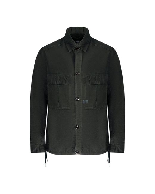 G-Star RAW Black Raw 2 Flap Pkt Relaxed Raven Jacket for men