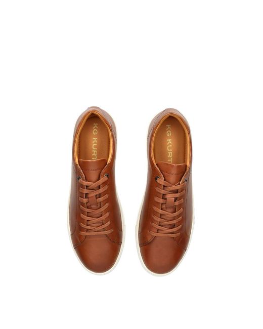 KG by Kurt Geiger Brown 'fire' Leather Trainers for men