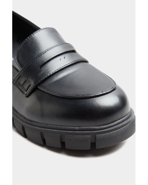 Yours Black Extra Wide Fit Chunky Loafers