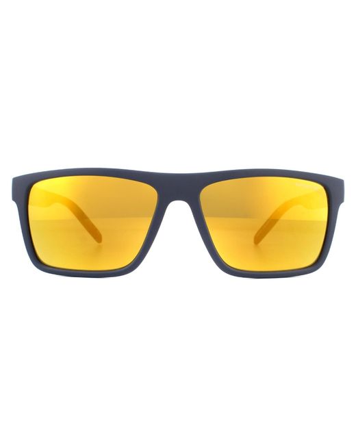 Arnette Yellow Rectangle Matte Blue Brown Orange 24k Iridium Sunglasses for men