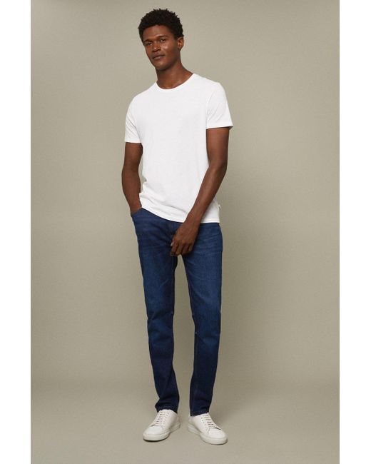 Burton Tapered Dark Blue Jeans for men