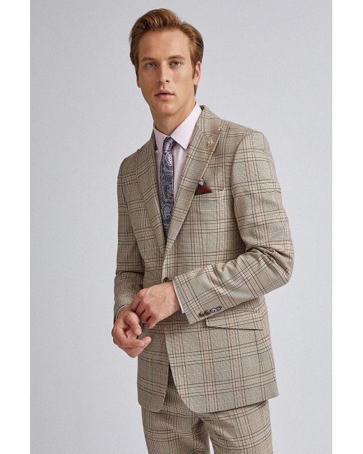 Burton Natural Stone Pow Check Suit Jacket for men