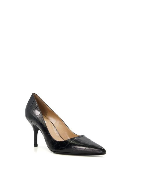 Dune Black 'bold' Leather Court Shoes