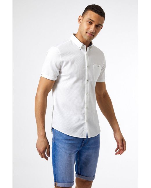 Burton White Double Pocket Shirt for men