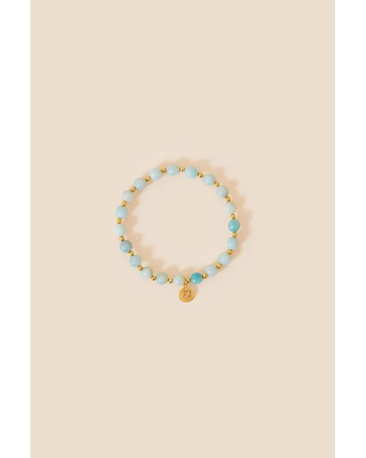 Accessorize Natural Gold-plated Healing Stone Amazonite Bracelet