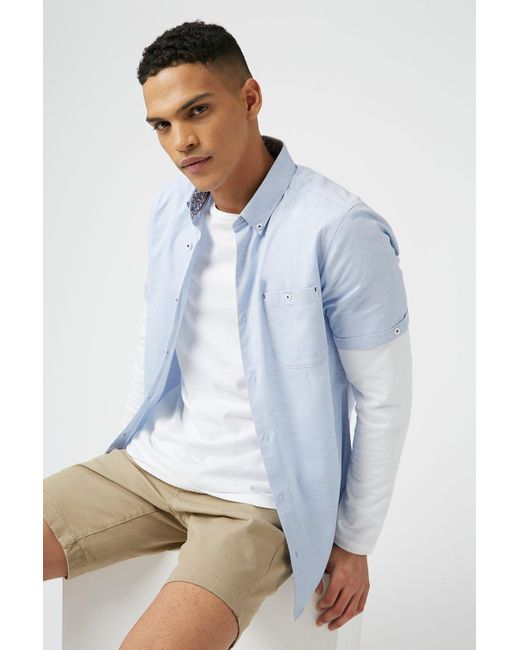 Burton Blue Textured Shirt for men