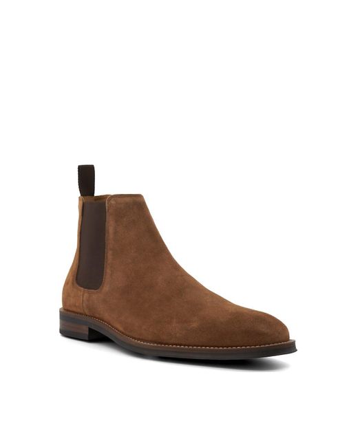 Dune Brown 'missions' Suede Chelsea Boots for men
