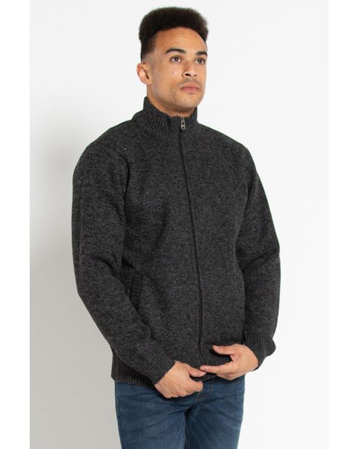 Kensington Eastside Black Zip-through Knit Fleece for men