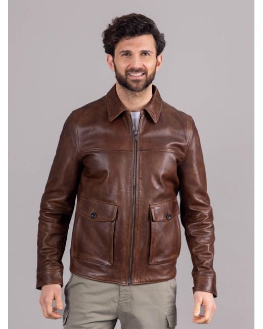 Lakeland Leather Brown 'hesket' Leather Jacket for men