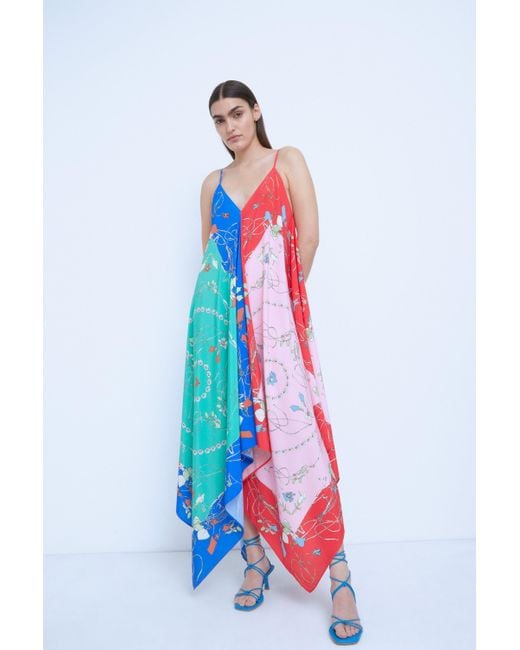 Warehouse White Wh X The British Museum: The Charles Rennie Mackintosh Collection Scarf Cami Maxi Dress