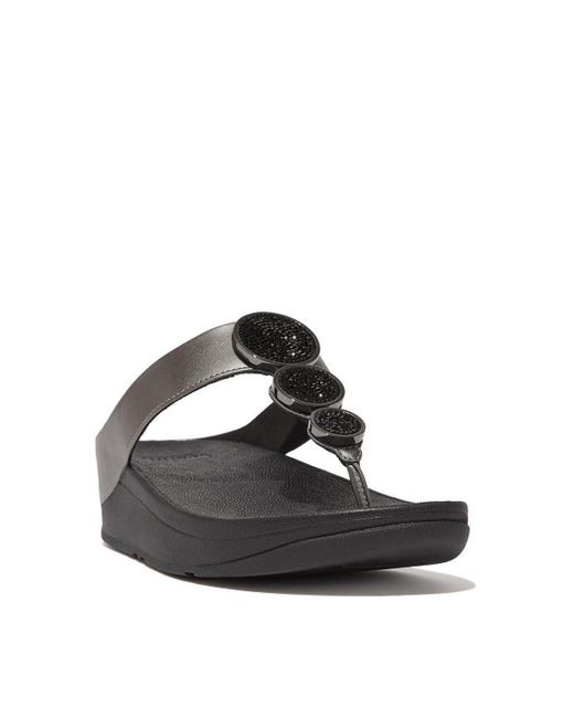 Fitflop Black Halo Toe Post Sandals