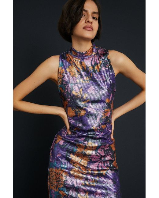 Oasis halter column midi dress sales