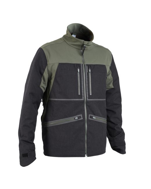 Solognac Gray Decathlon Resist And Breathable Country Sport Jacket Wood 900 for men