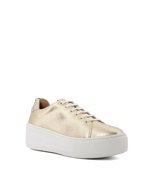Dune White 'estrid' Leather Trainers