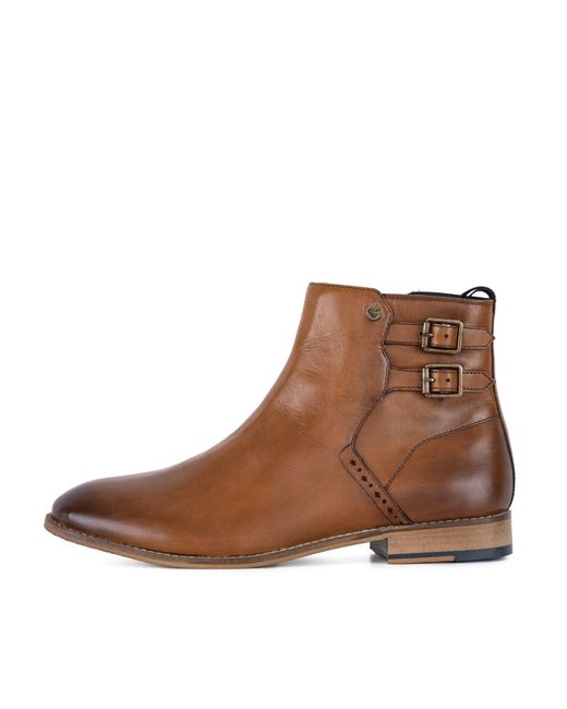 Goodwin Smith Brown Leather Zip Boot for men