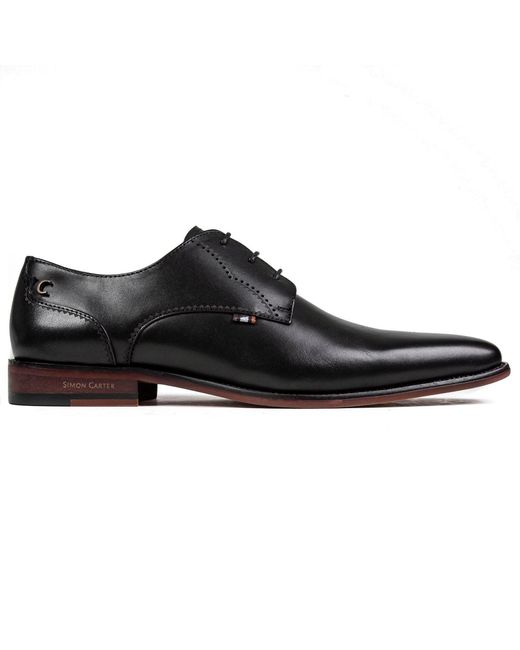 Simon Carter Black Basset Shoes for men