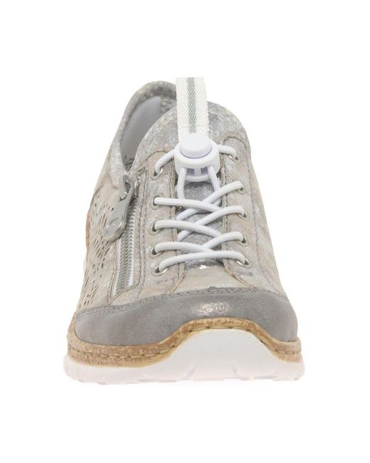 Rieker White Route Womens Trainers