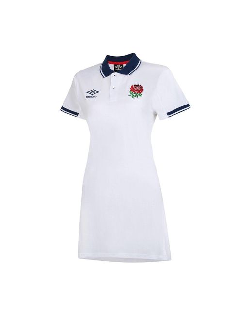 Umbro White England Classic Polo Dress