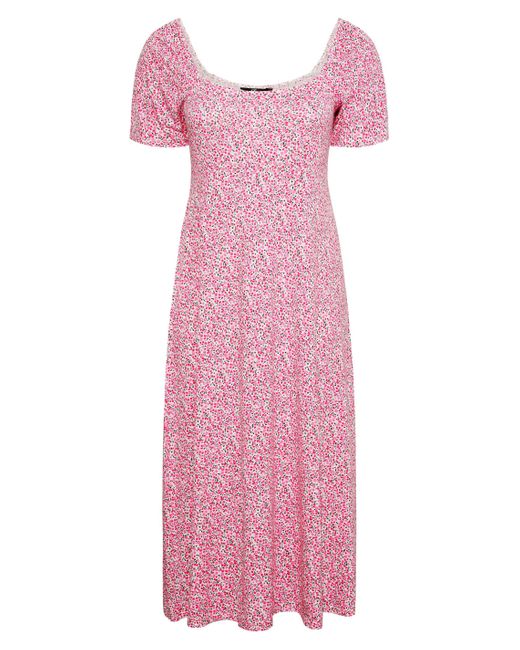 Yours Pink Printed Maxi Dress